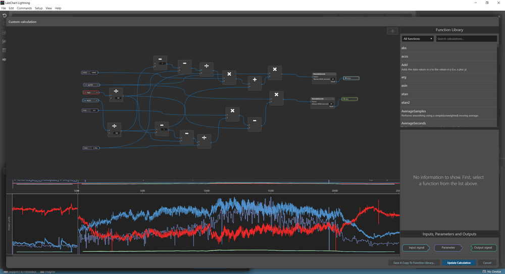 VCo2 and VO2 calculation LabChart Lightning